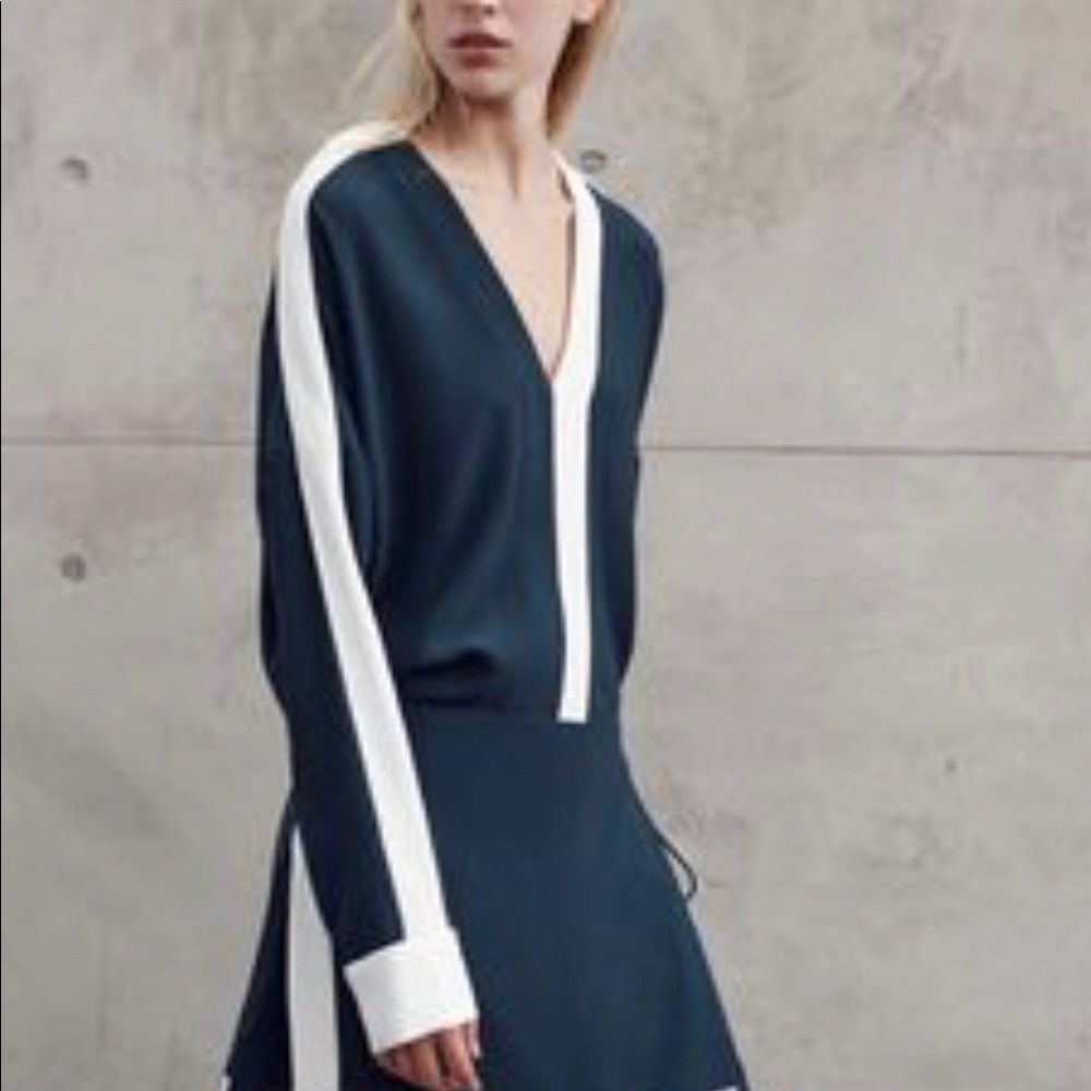 Halston Heritage Black and White Blouse & Skirt